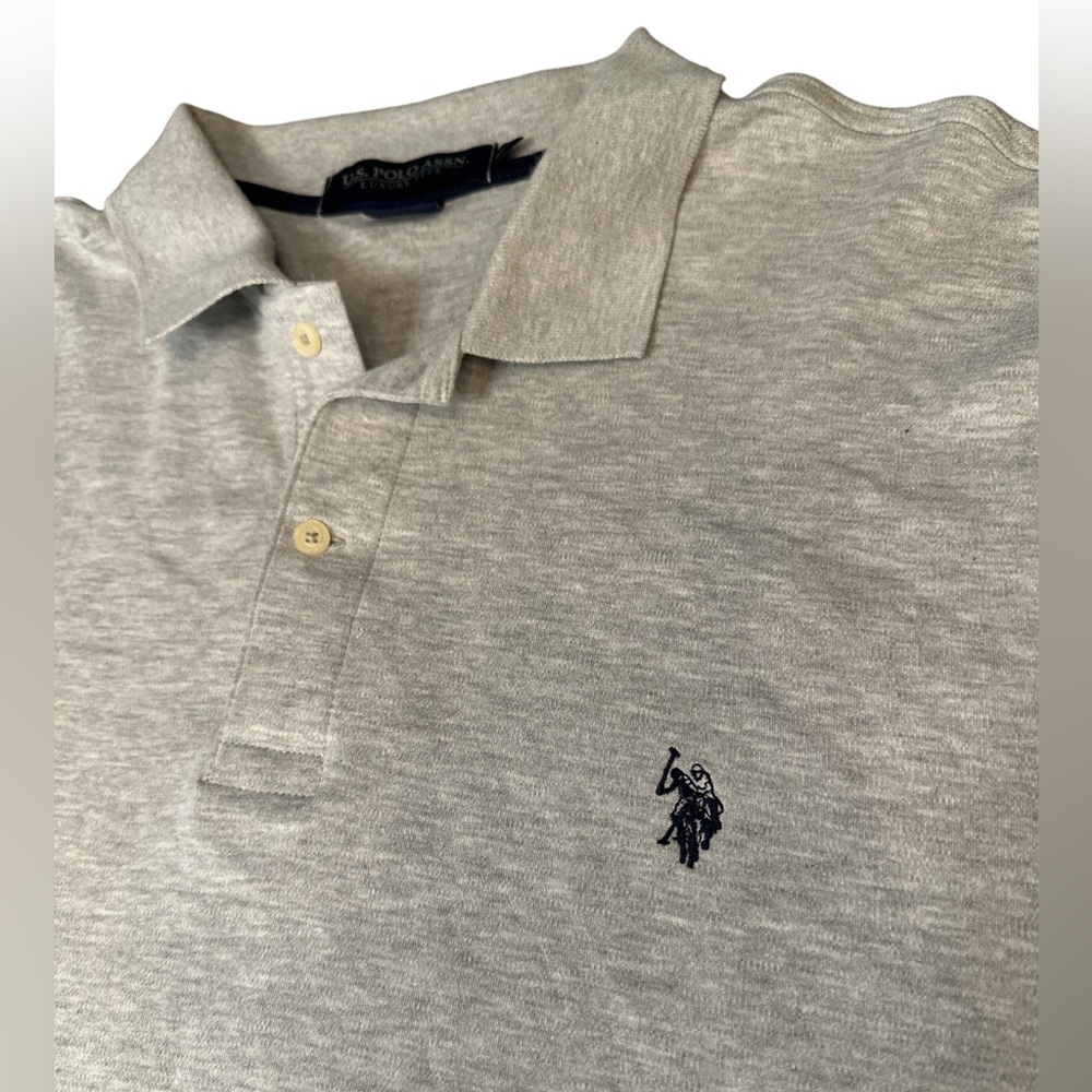 US Polo Assn Luxury Feel Gray Men’s Short Sleeve Polo XXL